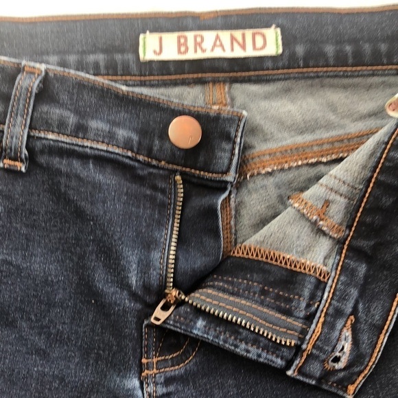 J BRAND Size 29 Medium Washed Denim Starless Low Rise Skinny Ankle Jeans - Picture 8 of 11